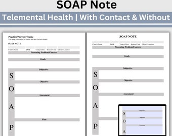 Plantilla de nota SOAP de telesalud mental: Nota de progreso rellenable (PDF)