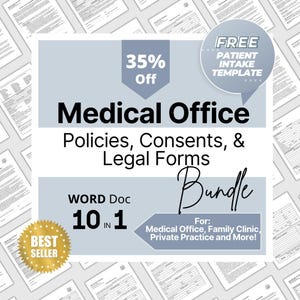 Medical Form Template Office Bundle Practice Document Management System Patient Intake Form Editable File Format Download Digital Package