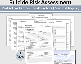Mental Health Risk Assessment, Risk Assessment Template, Suicide Assessment, Suicide Therapy Questions, Therapist Office, Therapy Tools