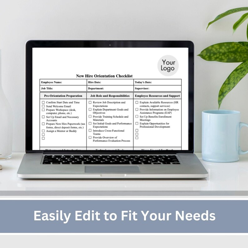 New Hire Orientation Checklist: Editable HR Template (google Doc ...