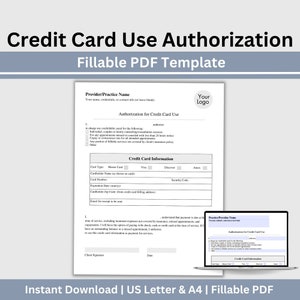 Modèle de carte de crédit, formulaires commerciaux PDF à remplir, formulaire de carte de crédit pour cabinet privé, cabinet de thérapeute, formulaires de conseil, formulaire de consentement
