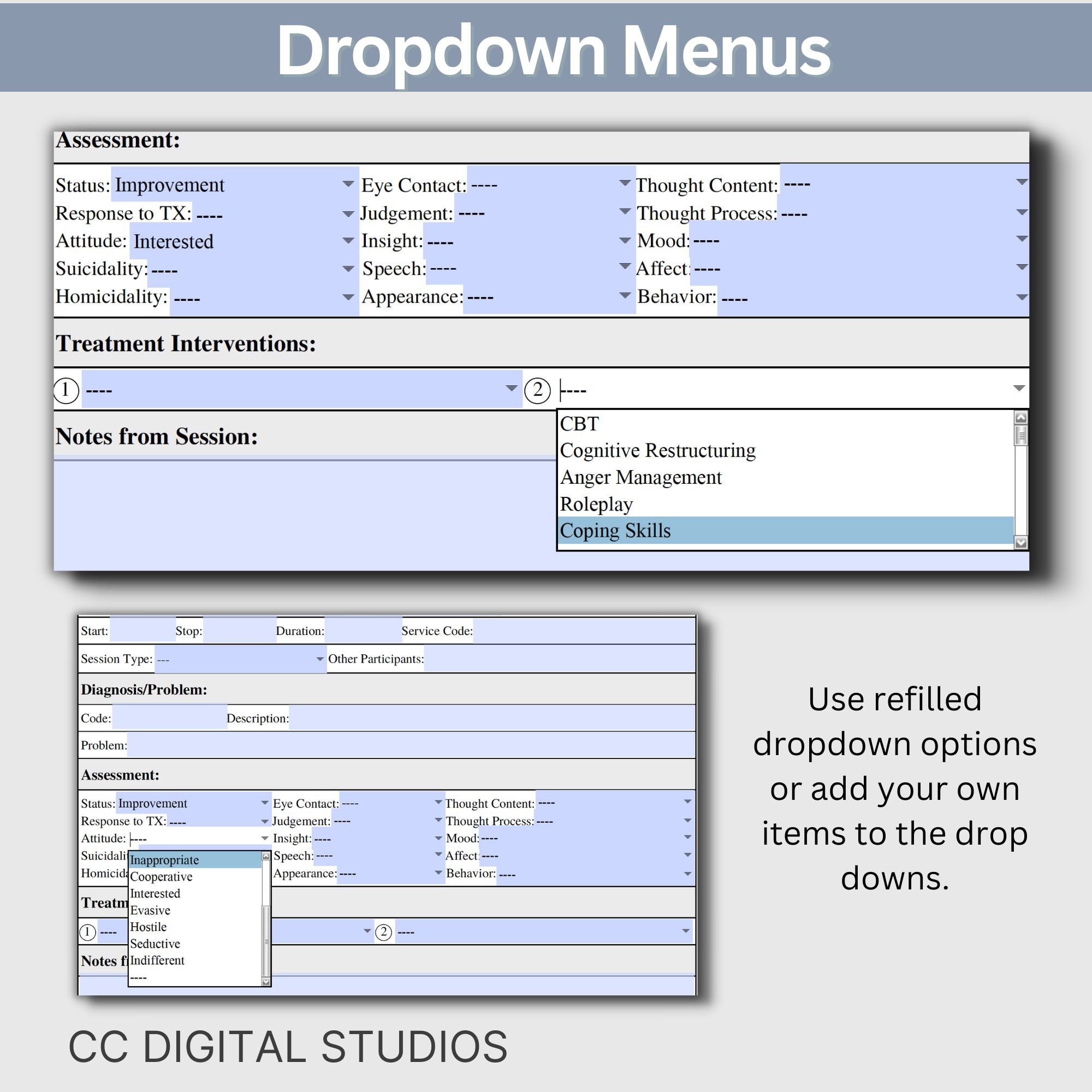 Counseling Progress Note Template: Therapy Session Documentation ...