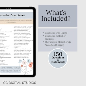 Therapist One-Liners, Reflection Prompts, and Metaphors cheat sheet.Therapist One Liners Mental Health Cheat Sheets, Counseling Tools, Reflection Prompts, Therapy Prompts, Therapy Phrases, Therapy Questions