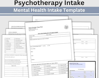 Invulformulier cliënt psychotherapie voor professionals in de geestelijke gezondheidszorg Invulbare pdf-sjabloon