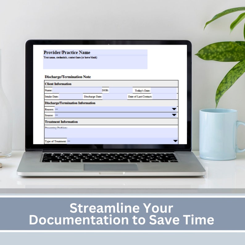 Therapist Discharge Note Template: Termination Summary & Checklist ...