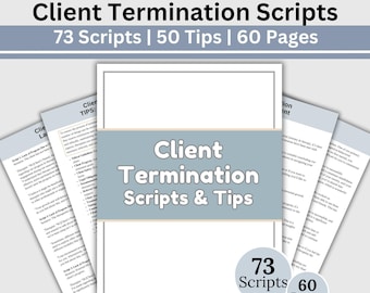 Client Termination Scripts: Therapy Cheat Sheets & Tips (Digital Download)