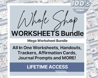 Therapy Worksheets Bundle: CBT & DBT, Mental Health Tools (Digital Download)