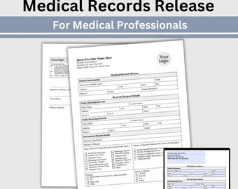 Medical Records Release Form: Printable Fillable PDF Template