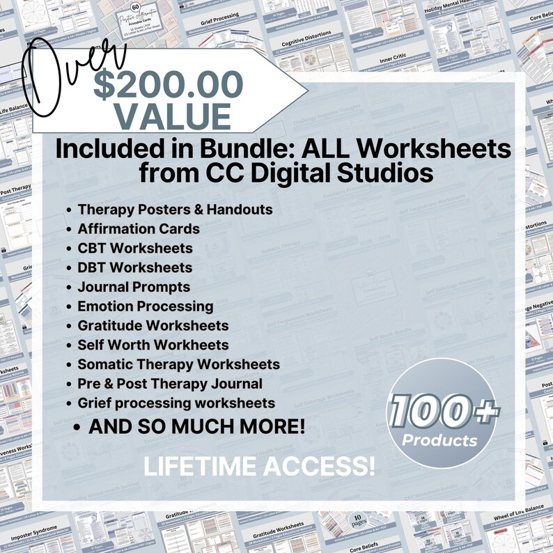 Lifetime access to worksheet bundle!