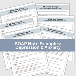 SOAP Note Guide tailored specifically for mental health therapists – your ultimate companion for efficient and organized documentation. Designed to streamline your therapy notes with user-friendly prompts and insightful examples