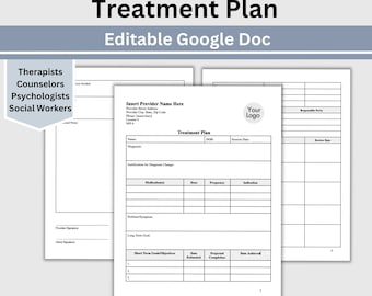 Bearbeitbarer Behandllungsplan: Notizen zur Therapie für psychische Gesundheit (google Doc)