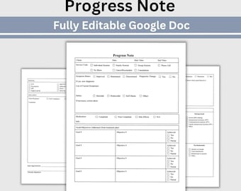 Therapy Progress Note Template - Google Doc