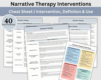 Lista de intervenciones de terapia narrativa: Guía práctica para la salud mental (PDF)