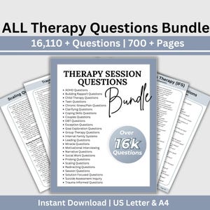 Therapy Questions Bundle: 16,000+ Mental Health Prompts (Digital Download)