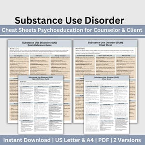Cheatsheet voor therapie van stoornissen in het gebruik van middelen, 2-in-1 psycho-educatie voor cliënt en spiekbriefje voor counselors, bronnen voor hulpverleningsinstanties
