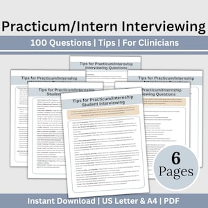 Mental Health Internship Interview Questions: Clinician Guide (PDF)