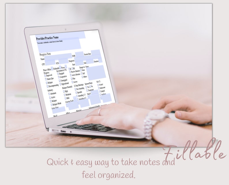 Addiction Counselor Progress Note, Client Progress Note Template ...