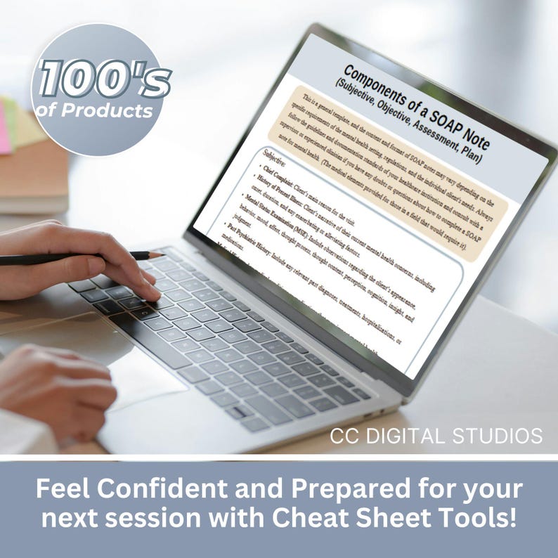 Psychoeducation printed cheat sheets digital download showing mental health education tools CBT intervention prompt sheets and therapy session visual resources