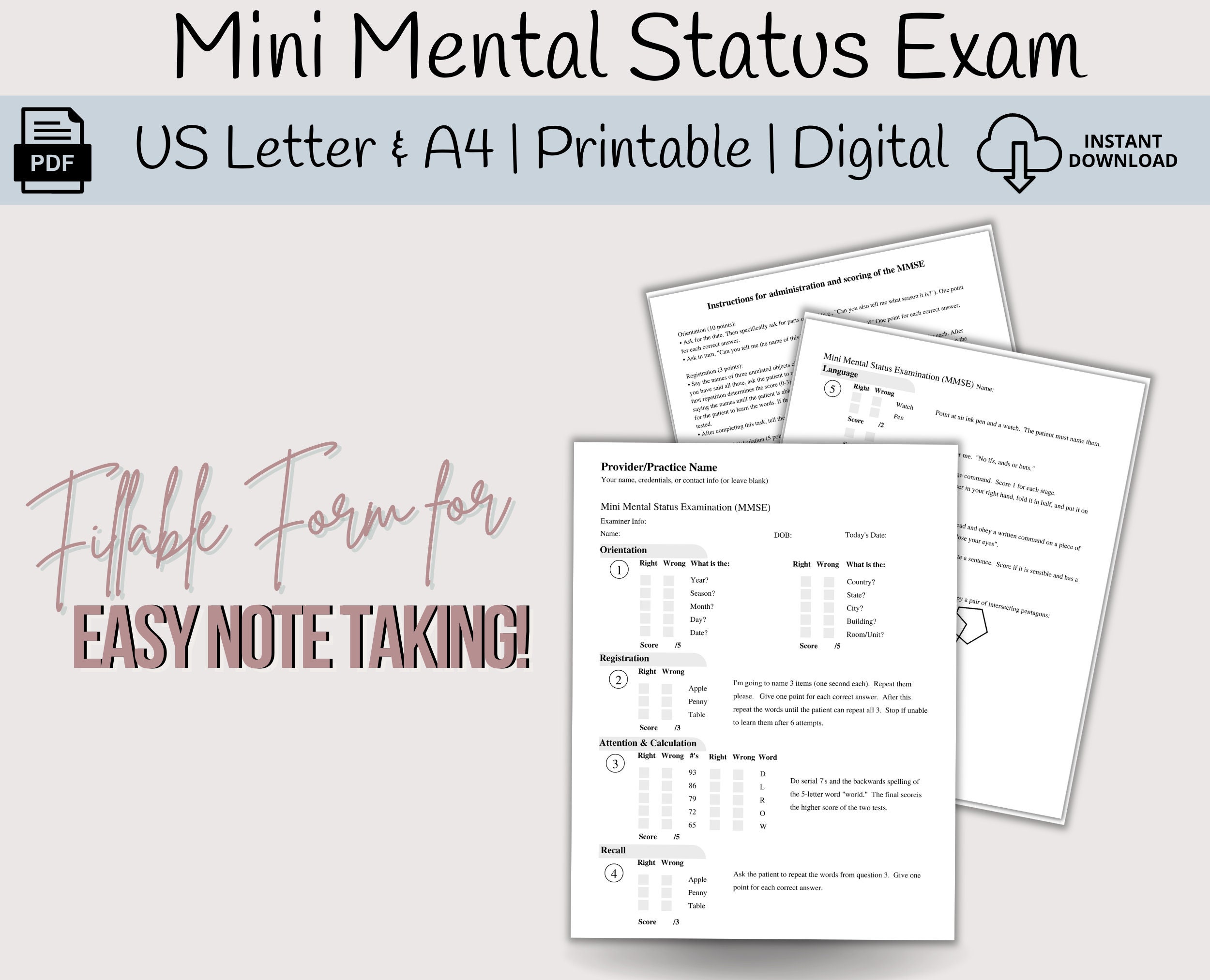 Purpose Of Mini Mental Status Exam Purpose Of Mini Mental Status Exam