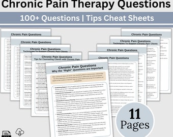 Chronic Pain Therapy Questions: Therapist Counseling Cheat Sheet (Digital Download)