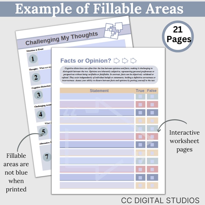 cognitive distortion therapy worksheets are designed to help you gain insight into and challenge your thinking patterns.  Crafted to guide you through the process of identifying and addressing specific cognitive distortions