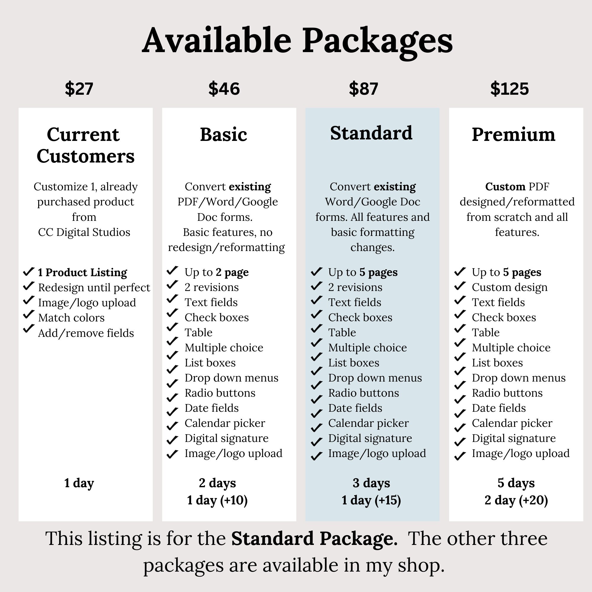 Custom PDF File, Custom Fillable PDF Design, Convert Word/google Doc