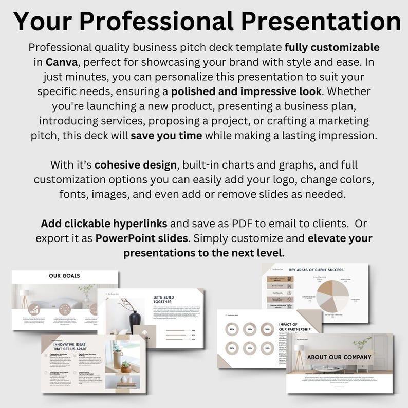 Editable Business Pitch Deck Canva Template: Project Proposal Slides ...