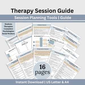 Therapy Session Guide: Counseling Tools & Checklist (Digital Download)