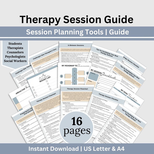 Therapy Planner Session Guide Cheat Sheet, Psychotherapy Reference Sheet, Therapy Resource, Counseling Tools, Therapy Session Guide