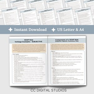 SOAP Note Guide tailored specifically for mental health therapists – your ultimate companion for efficient and organized documentation. Designed to streamline your therapy notes with user-friendly prompts and insightful examples