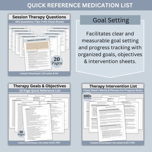 SAVE 20% with our mental health therapy cheat sheets bundle!  Shop's best seller therapy tools to help you feel prepared for your sessions.  Have the tools in place to make your documentation easier!