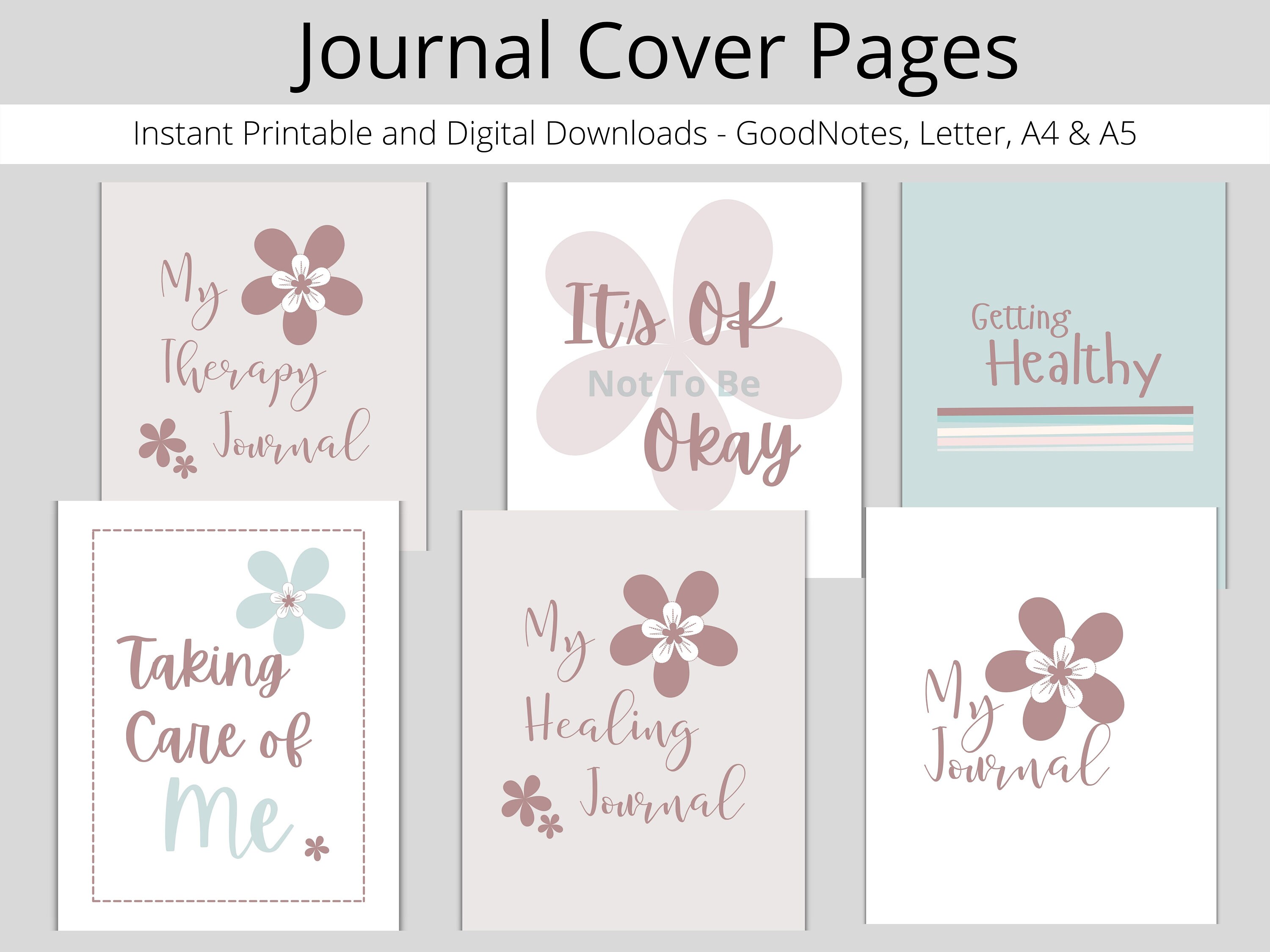 Printable Journal Cover Instant Download Journal Inserts | Etsy