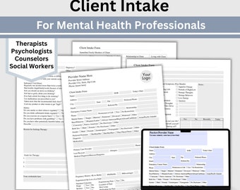 Therapist Client Intake Form: Fillable PDF Template