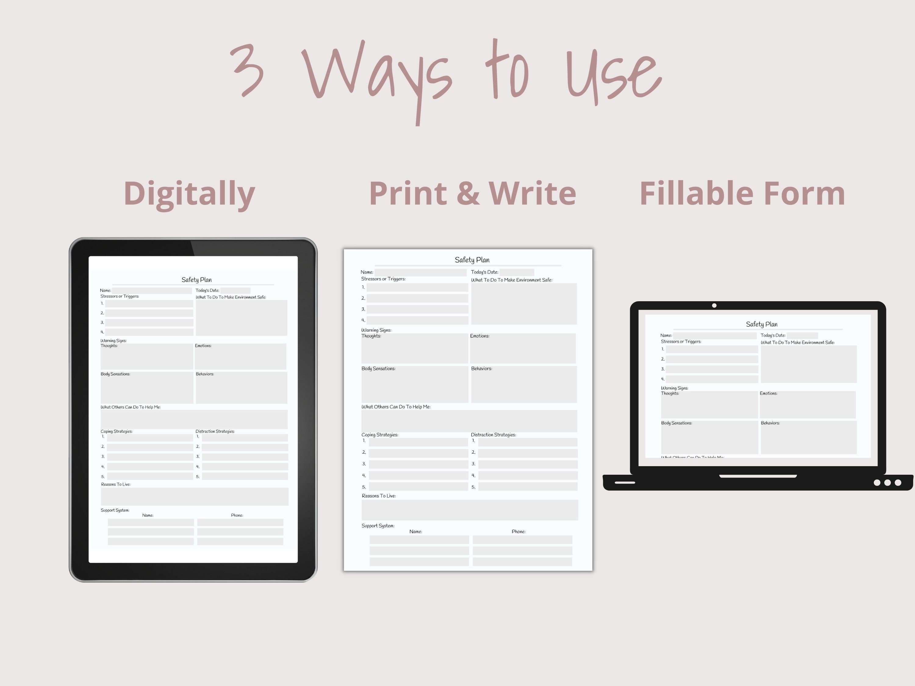 safety-plan-template-fillable-printable-therapist-tools-etsy