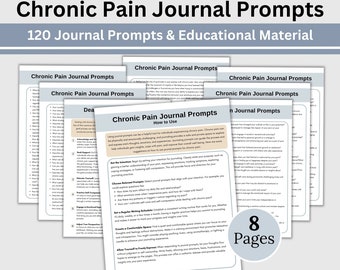 Chronic Pain Journal Prompts: 120 In-Depth Questions (Digital Download)