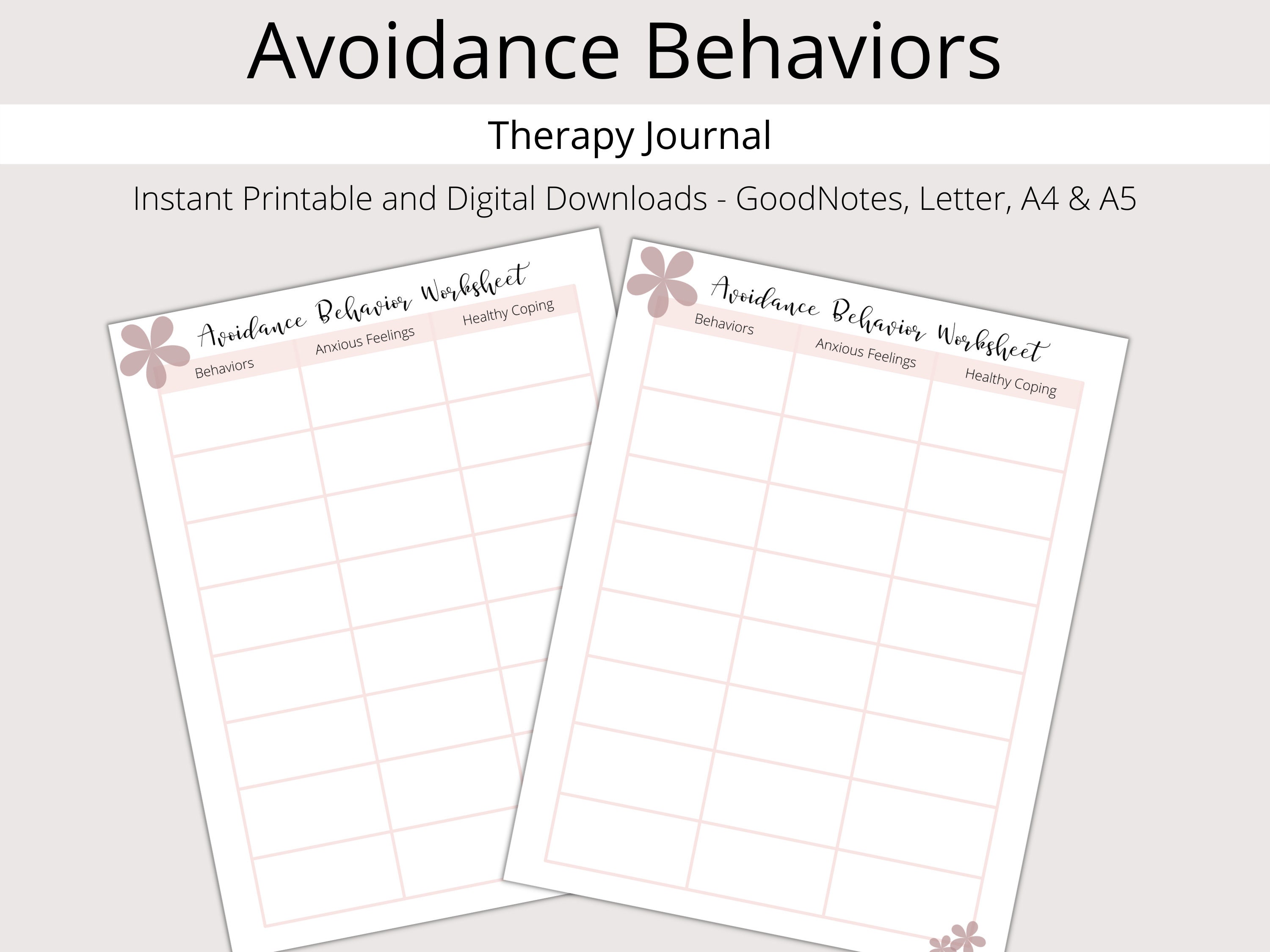 Avoidance Behaviors Instant Downloads Mental Health Etsy