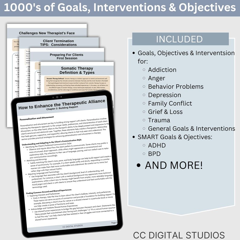 Session planning therapy cheat sheets printable displaying motivational interviewing question sheets goal setting prompts and documentation tools PDF toolkit