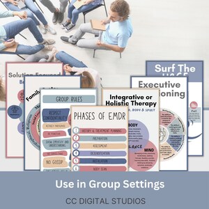 20 mental health infographic cards featuring different therapy modalities and mental health information! For therapists office, social workers, and school counselors, these 3x5 cards for workshops, therapy sessions, and psychoeducation