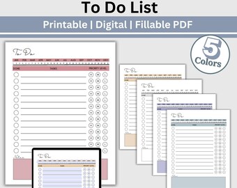 Printable To-Do List Task Planner: ADHD Management Tool (Digital Download, US Letter/A4 Size)