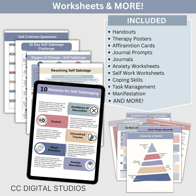 DBT coping skills printable showing distress tolerance DBT emotion regulation guidance worksheets for anxiety management therapy toolkit