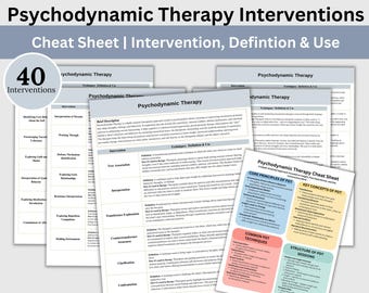 Lista de intervenciones de terapia psicodinámica: Guía práctica para la salud mental (PDF)