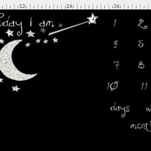 Manta de hito del bebé gótico, hoy soy... Varita bruja de estrellas lunares, Minky o vellón