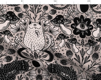 Goth Baby Stuff, Real Cool Cat + Headband or Hat, Kawaii Emo Baby, Whimisigoth psychedelic third eye, Mushroom Baby Blanket,