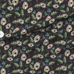 Gothic Floral Swaddle Blanket with Bow Band or Cuffed Beanie Hat, Haunted Garden Has Eyes Snug Fit for Soothing Baby