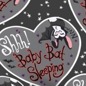 Manta gótica para bebé, manta para bebé Shh Bat + gorro o diadema, ropa alternativa para recién nacidos, ropa gótica para bebé, ropa de bruja para bebé, ropa de Halloween para bebé