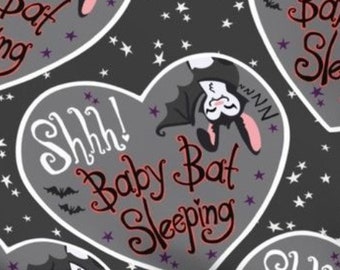 Goth Baby Blanket, Shh Baby Bat Swaddle + Hat or Headband, Alternative Newborn, Gothic Baby Clothing, Witchy Baby Clothing, Halloween Baby