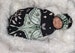 Witchy Baby Blanket + Band or Hat, Moon Phase Lunar Moth, Sun Stars & Moon Baby Swaddle, Goth Baby Stuff, Luna Moth Botanicals 