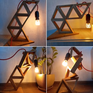Personalized Lamp transformer made of natural oak