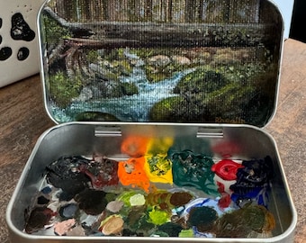Painting in an altoids tin, altoid tin painting, mini painting, gift idea, custom gifts, personalized gifts, home decor, collecables, art