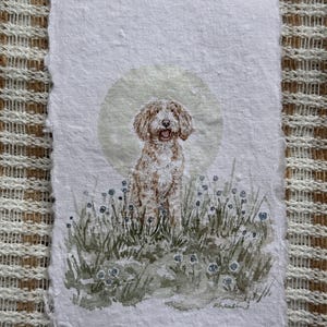 CUSTOM watercolor pet portrait, vintage paper, custom artwork, home decor, gift ideas, pet portrait, memorial pet portrait 画像 17